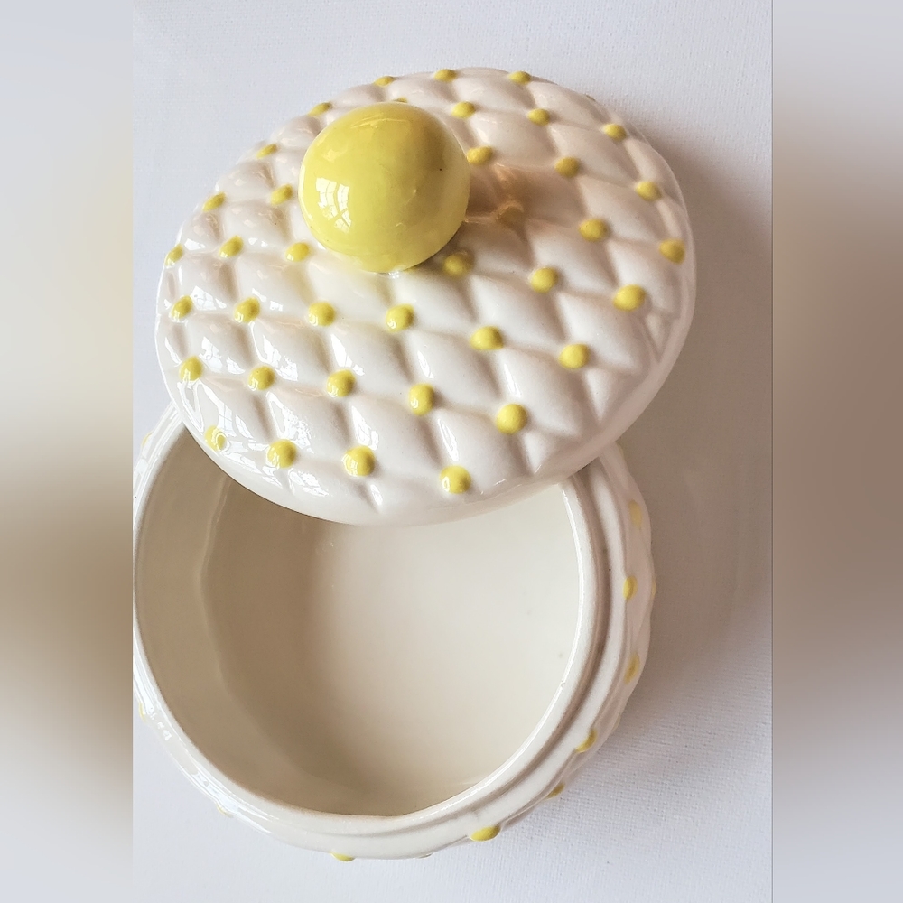 ARNEL'S CERAMIC TRINKET DISH SUNNY YELLOW